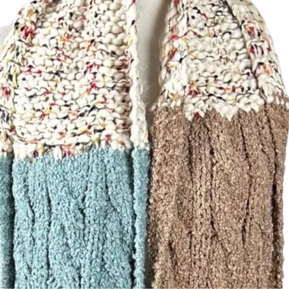 Free People Nova Tassel Scarf in Natural One Size Chunky Oversized Whimsical - Picture 9 of 14